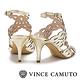 Vince Camuto 金典簍空交叉繞踝高跟涼鞋-金色 product thumbnail 4