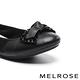 低跟鞋 MELROSE 舒適典雅角珠蝴蝶扭結牛皮楔型低跟鞋－黑 product thumbnail 6