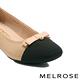 高跟鞋 MELROSE 氣質高雅蝴蝶結珍珠牛皮高跟鞋－米 product thumbnail 6