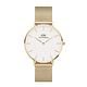 Daniel Wellington DW 手錶 Petite Evergold 36mm香檳金米蘭金屬錶-白錶盤-香檳金框 DW00100346 product thumbnail 2