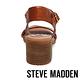 STEVE MADDEN-APRIL-真皮質感素面粗跟鞋-咖啡 product thumbnail 4