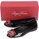 Roger Vivier A Kiss 紅唇漆皮方框平底鞋(黑) product thumbnail 5