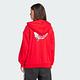 adidas 上衣 女款 長袖上衣 帽T 運動 三葉草 亞規 FLORAL HOODIE 紅 IS2428 product thumbnail 2