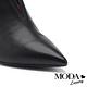 高跟鞋 MODA Luxury 內斂品格拼接牛皮尖頭造型高跟鞋－黑 product thumbnail 6