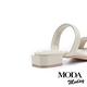 拖鞋  MODA MODAY 韓系蓬蓬繫帶羊皮方頭低跟拖鞋－白 product thumbnail 4