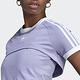 Adidas Tee [IC8807] 女 短袖 上衣 兩件式 亞洲版 復古 休閒 修身 三葉草 舒適 紫白 product thumbnail 5