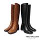 Tino Bellini 義大利進口全真皮方頭高跟及膝靴FWXV008(黑色) product thumbnail 5