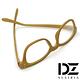 DZ 雙釘立體仿木紋 平光眼鏡(黃褐) product thumbnail 6