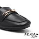 低跟鞋 MODA Luxury 經典時尚質感背釦樂福低跟鞋－黑 product thumbnail 6