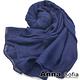 AnnaSofia 軟柔手感棉麻 超大寬版披肩圍巾(鬱青系-11藏藍) product thumbnail 4