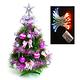 台製2尺(60cm)綠松針葉聖誕樹(+銀紫色系)+LED50燈電池彩光 product thumbnail 2