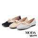 平底鞋 MODA MODAY 優雅可拆式珍珠金鏈全真皮方頭平底鞋－藍 product thumbnail 7