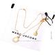 MARC JACOBS MJ Logo Disc Pendant 字母琺瑯圓盤項鍊(金x米白) product thumbnail 5