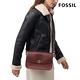 FOSSIL Ainsley 真皮翻蓋斜背包-勃根第酒紅 SHB3068609 product thumbnail 6