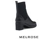 短靴 MELROSE 美樂斯 率性時髦飛織拼接牛皮高跟短靴－黑 product thumbnail 4