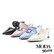 穆勒鞋 MODA MODAY  迷人扭結尖頭羊皮高跟穆勒拖鞋－紫 product thumbnail 7