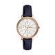 FOSSIL Jacqueline Multifunction 高雅玫瑰金環鑽女錶 藍色真皮錶帶 38MM ES5096 product thumbnail 2