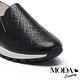 休閒鞋 MODA Luxury 質感鏤空雕花水鑽全真皮厚底休閒鞋－黑 product thumbnail 6