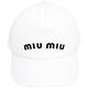 miu miu 字母刺繡斜紋布棉質棒球帽(白色) product thumbnail 2