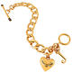 JUICY COUTURE 金色愛心LOGO烙印晶鑽手鍊 product thumbnail 2