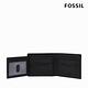 FOSSIL Everett 真皮證件格經典皮夾-黑色 ML4397001 (禮盒組附鐵盒) product thumbnail 3