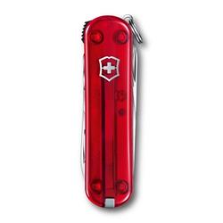 VICTORINOX 瑞士維氏 迷你8用指甲剪瑞士刀-透明紅