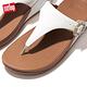 【FitFlop】LULU CRYSTAL-BUCKLE LEATHER TOE-POST SANDALS 環形閃亮金屬扣飾夾腳涼鞋-女(奶油色) product thumbnail 5