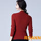 半高領金屬釦裝飾長袖針織上衣 (共四色)-ROANN product thumbnail 2