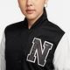 Nike 外套 NSW Jacket 女款 黑 白 棒球外套 按扣 風衣 夾克 DZ4631-010 product thumbnail 7