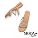拖鞋 MODA Luxury 異國度假風金蔥麻花繫帶楔型拖鞋－銀 product thumbnail 5