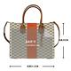 MICHAEL KORS CENTER STRIPE牛皮手提/斜背包-米色/橘色(大) product thumbnail 6