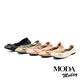 平底鞋 MODA MODAY  簡約雙圓釦全真皮方圓楦平底鞋－白 product thumbnail 7