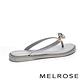 拖鞋 MELROSE 晶鑽造型閃爍金蔥夾腳拖鞋－銀 product thumbnail 4