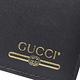 GUCCI 經典品牌燙金LOGO徽章圖騰牛皮八卡對折短夾(黑) product thumbnail 8