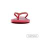 (夏日休閒推薦鞋)Grendha 海洋風紅藍條紋人字鞋-紅色/金 product thumbnail 4