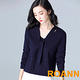領口綁帶設計純色針織上衣 (共四色)-ROANN product thumbnail 2