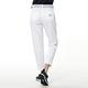 【Lynx Golf】女款彈性舒適草寫字體前袋配布設計打摺九分褲-白色 product thumbnail 9