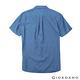 GIORDANO 男裝夏日棉麻短袖襯衫-13 中藍 product thumbnail 6