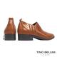 Tino Bellini 義大利進口摩登雅痞女郎低跟皮鞋-棕 product thumbnail 5