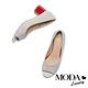 高跟鞋 MODA Luxury 摩登個性撞色全真皮魚口高跟鞋－灰 product thumbnail 5