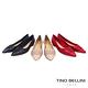 Tino Bellini巴西進口甜美愛心鏤空木紋低跟鞋_紅 product thumbnail 6