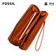 FOSSIL Logan 多層真皮拉鍊RFID防盜長夾-橘色 SL6476801 product thumbnail 3