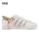 adidas 休閒鞋 Superstar W 女鞋 白 灰 絲巾 貝殼頭 三葉草 愛迪達 H03726 product thumbnail 3