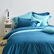 Cozy inn 簡單純色-土耳其藍-200織精梳棉三件式被套床包組(單人) product thumbnail 5