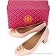 TORY BURCH Chelsea 黃銅標誌納帕牛皮粗跟鞋(裸粉色) product thumbnail 5