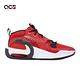 Nike 籃球鞋 Air Zoom Crossover 2 GS 大童 女鞋 紅 黑 皮革 氣墊 運動鞋 FB2689-601 product thumbnail 6