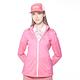 【Lynx Golf】女款抗UV輕量透氣拉鍊口袋脇邊剪裁設計可拆式連帽長袖外套-玫紅色 product thumbnail 3