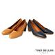 Tino Bellini 西班牙進口復古知性牛皮圓頭粗跟鞋_駝 product thumbnail 6