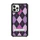 apbs iPhone 12 / 12 Pro 6.1吋專利軍規防摔立架手機殼-英倫菱格紋紫 product thumbnail 2