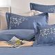 織眠家族 40支萊賽爾 緹花設計 床罩組-典藏緹花-藍(雙人) product thumbnail 3